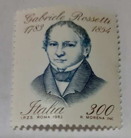 Francobollo Italia - Gabriele Rossetti 17831854 - 1983 - Lire 300 - NON TIMB