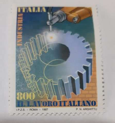 Francobollo Italia -Il Lavoro Italiano - Industria - Lire 800 - NON TIMBRATO