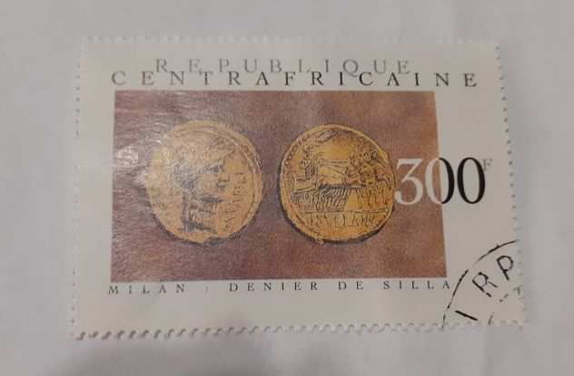 Francobollo Repubblica Centraficana - Milan  Denier De Silla - 300 f - - Ottimo