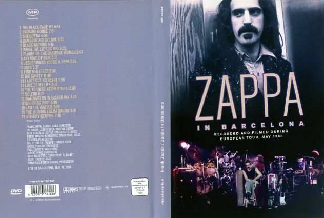 FRANK ZAPPA IN BARCELONA 1988 LIVE DVD SEALED
