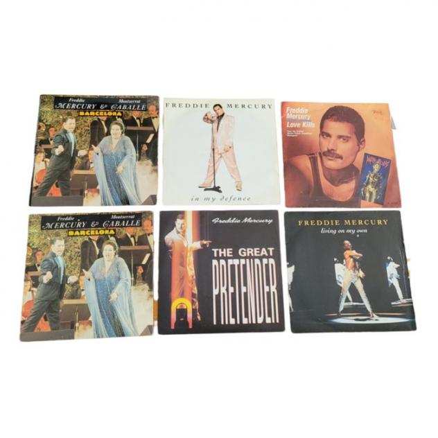 Freddie Mercury - 6 x Singles pressed in England - Titoli vari - Singolo 45 Giri - 19841993