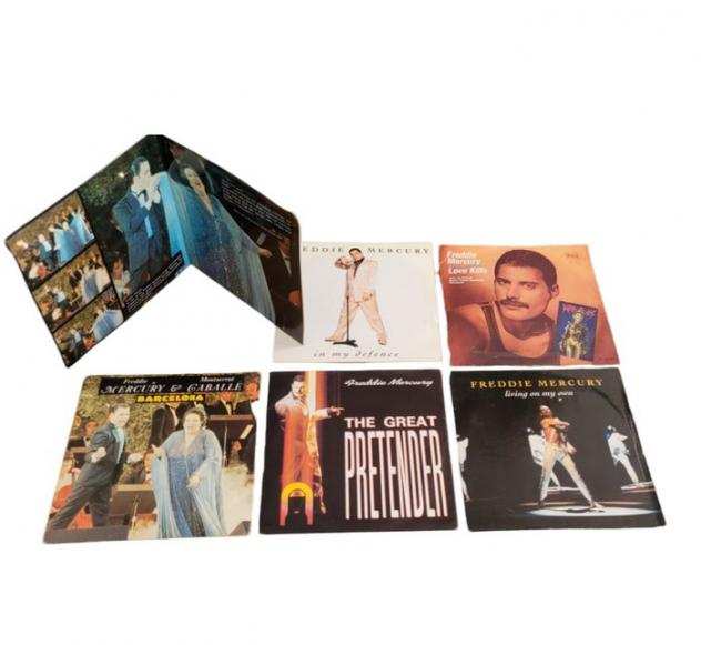 Freddie Mercury - 6 x Singles pressed in England - Titoli vari - Singolo 45 Giri - 19841993