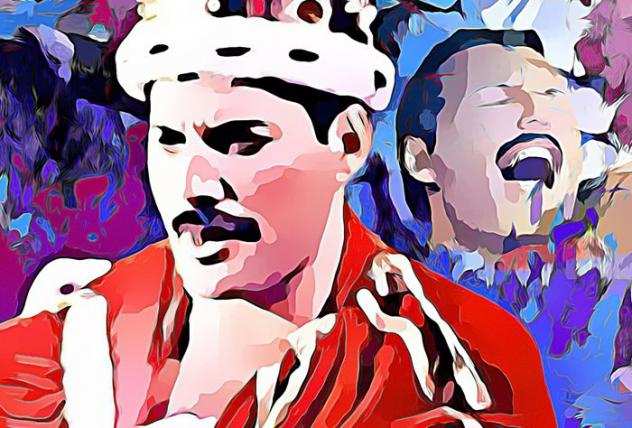 Freddie Mercury - Queen - Gicleacutee - Original by artist Raffaele De Leo - Limited edition 610 - Disco in vinile singolo - Stampe varie - 2021
