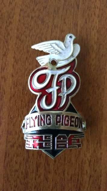 Fregio Stemma Canotto Sterzo Bicicletta Epoca FLYING PIGEON Vintage