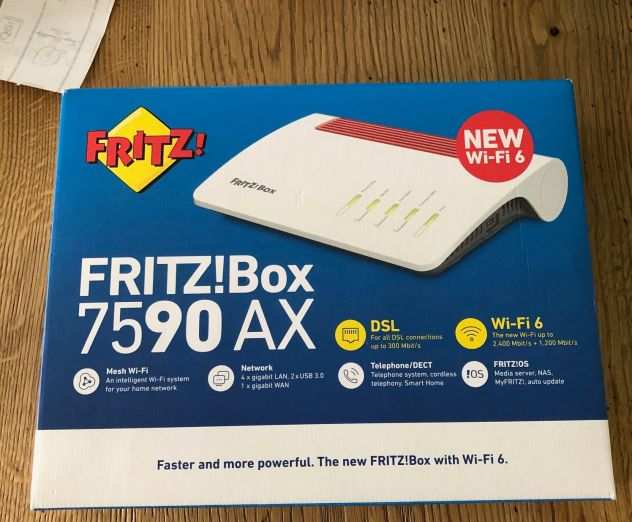 FRITZBox 7590 AX Modem Router Wi-Fi 6 Dual Band 2