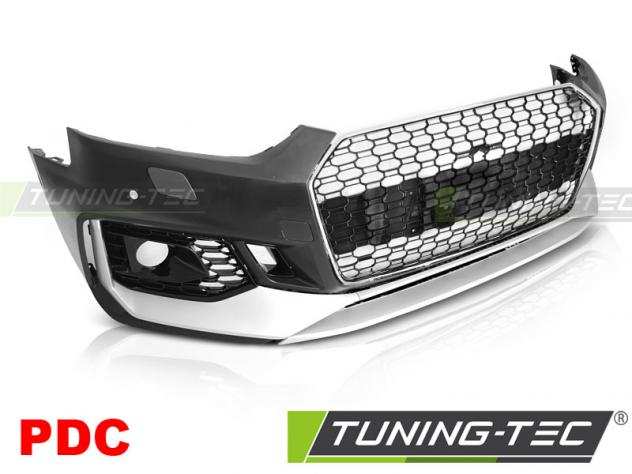 FRONT BUMPER SPORT CHROME SILVER PDC fits AUDI A5 16-19