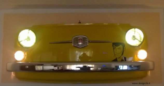 Frontale musetto Fiat 500 anni 60 con led