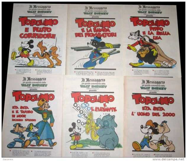 Fumetti Mickey Mouse usciti con il Messaggero