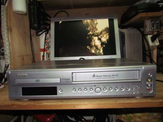 Funai Dpvr-2605 Videoregistratore VHS Vcr Lettore DVD Combo HiFi 6 testine