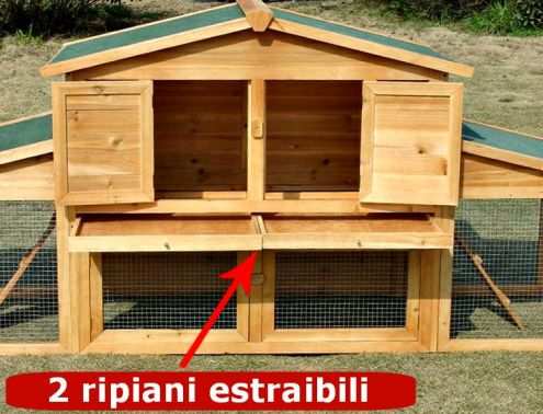 GABBIA PER CONIGLI in legno da esterno NUOVA consegna GRATIS - 205 Eur