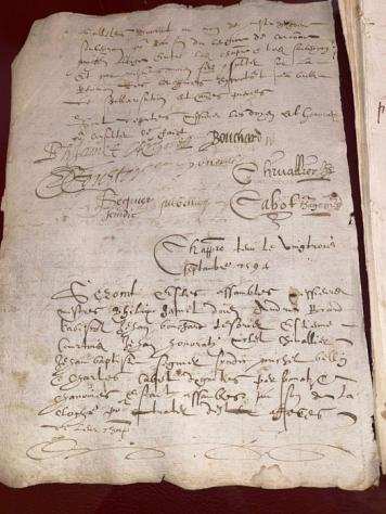 Gabot Ghuallier Belliss - Manuscript francois - 1595