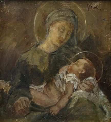 Gabriele Cena pittore olio su tela maternitagrave