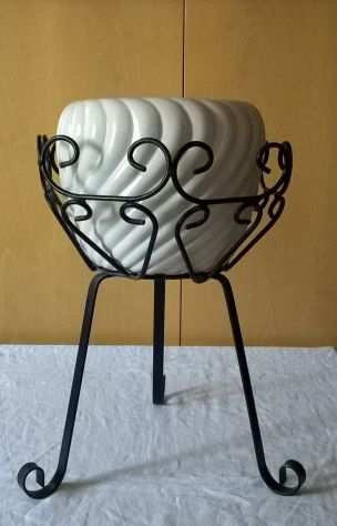 ( GampB ) Casa Porta vasi ferro battuto amp ceramica