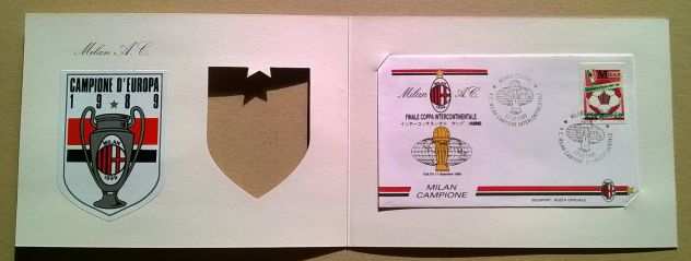 ( GampB ) Folder Busta  Adesivo Milan 1989