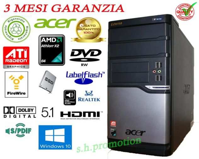 Garanzia Computer ACER SSD Win10 Rigenerato