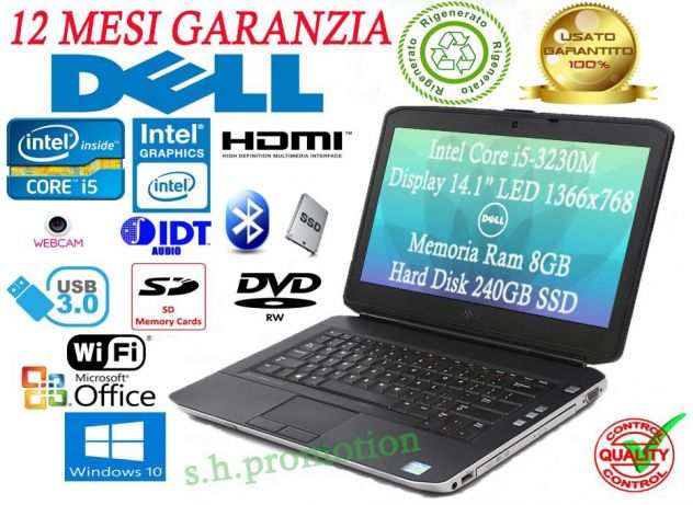 Garanzia Notebook DELL E5430 i5 8GB SSD Win 10 Rigenerato