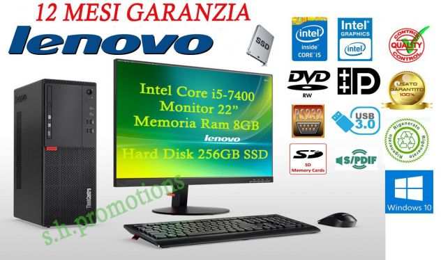 Garanzia Postazione Lenovo i5 8GB SSD Rigenerato