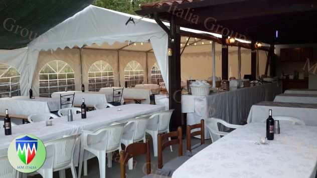 GAZEBO PER FESTE PAESANE A PADOVA 5 X 8 X 2,2 MT LA DUE20 PROFESSIONALI