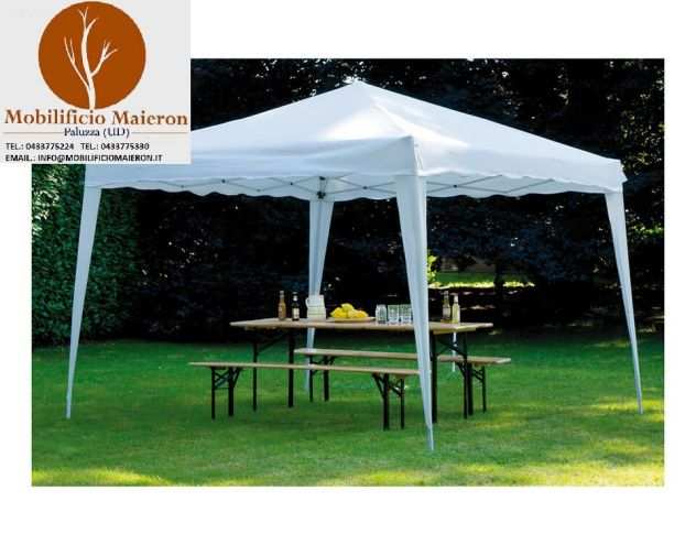 Gazebo Pieghevole Portatile 3x3 Cod 6110 Per Arredo Esterno Bar Ristorante