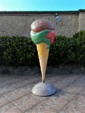 Gelato gigante tridimensionale in vetroresina per esterno