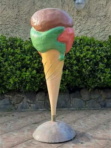 Gelato gigante tridimensionale in vetroresina per esterno