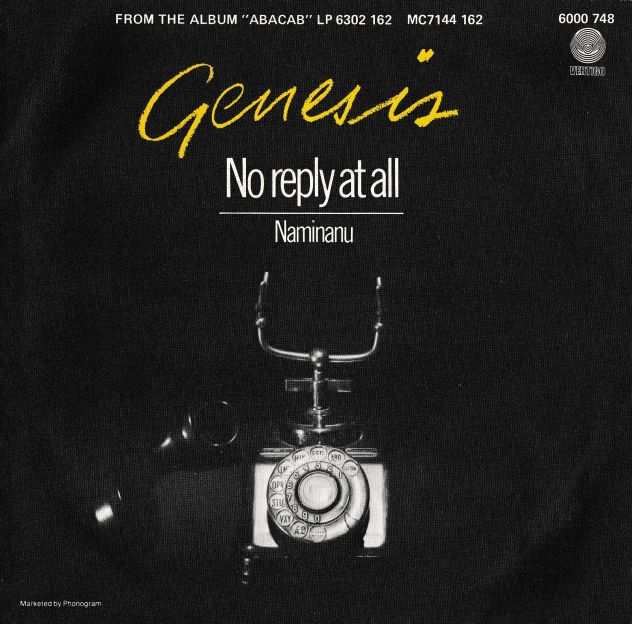 GENESIS - No Reply At All  Naminanu - 7  45 giri 1981 Vertigo