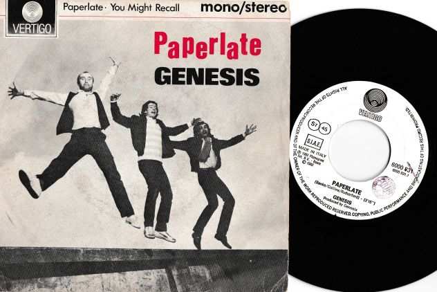 GENESIS - Paperlate  You Might Recall - 7  45 giri 1982 Italy Vertigo