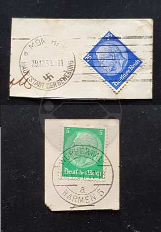 GERMANIA francobolli su Frammenti di busta