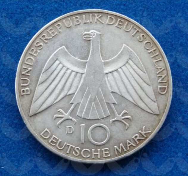 GERMANIA R.F. 1972 Moneta Argento 10 mark
