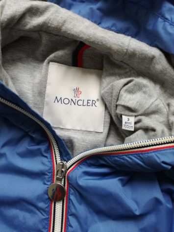 Giacca bimbo MONCLER, 3 anni, colore blu - come nuovo