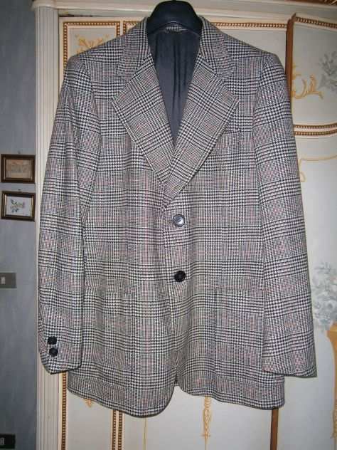Giacca di lana ISSIMO da uomo-Principe di Galles- 52- Anni 60