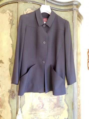Giacca donna Alta Moda designer KENZO Paris in lana colore nero, taglia 44