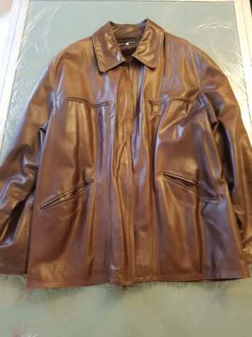 Giacca in pelle marrone XXL (PASKAL)