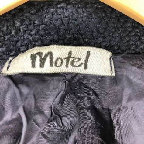 Giacca invernale Motel blu scuro in viscosa e lana usata