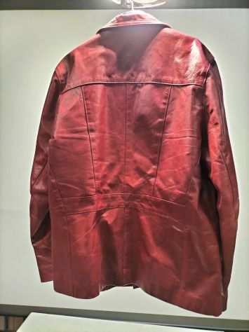 Giacca rossa vintage in pelle. Marca TONY ENZO.