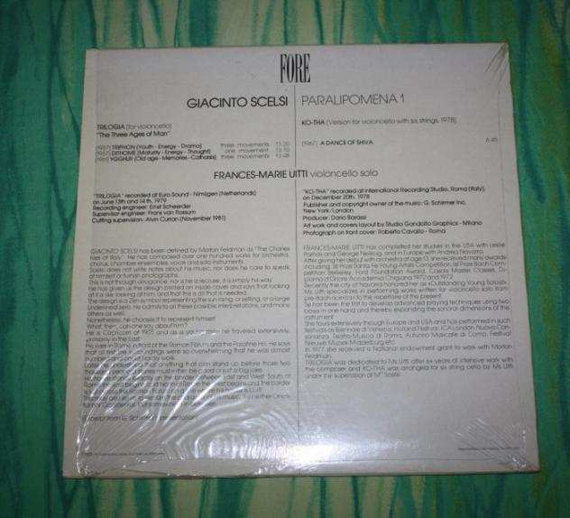 Giacinto Scelsi - Paralipomena 1TrilogiaKo-Tha-Very Rare Contemporary lp. - LP - Prima stampa - 1982