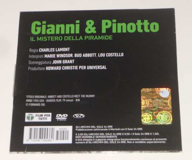 Gianni amp Pinotto, IL MISTERO DELLA PIRAMIDE, n. 40 della collana 24 cinema DVD