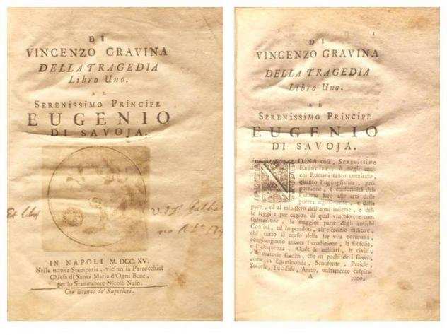 Gianvincenzo Gravina - Lot with 3 books - 1712