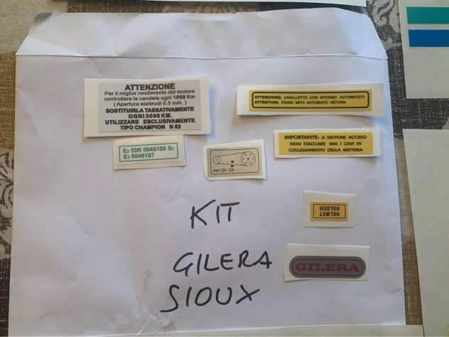 gilera sioux 50 kit adesivi colorazione blu metallizzato