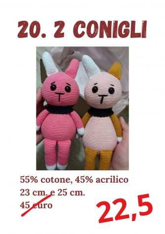 giocattoli.pupazzi.Sconto 50.Amigurumi.Per bambini