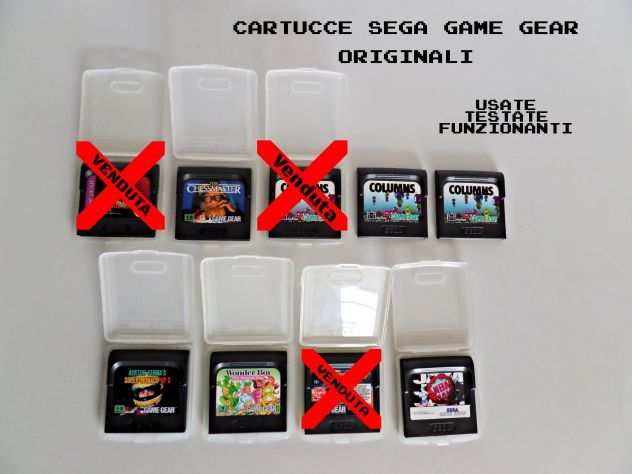 Giochi  Cartucce Sega Game Gear (con custodia) Funzionanti