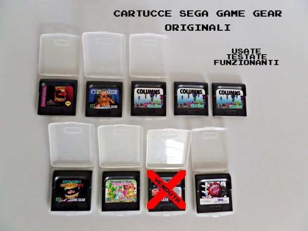 Giochi  Cartucce Sega Game Gear (con custodia) Funzionanti