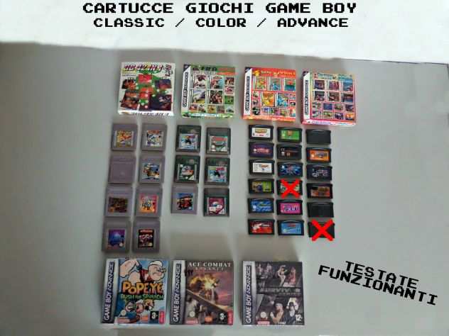 Giochi Game Boy (Classic , Color, Advance) Cartucce