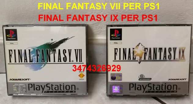 GIOCHI PS1 FINAL FANTASY VII E FINAL FANTASY IX