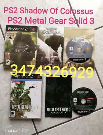 GIOCHI PS2 Metal Gear Solid 3 E PS2 Shadow of the Colossus