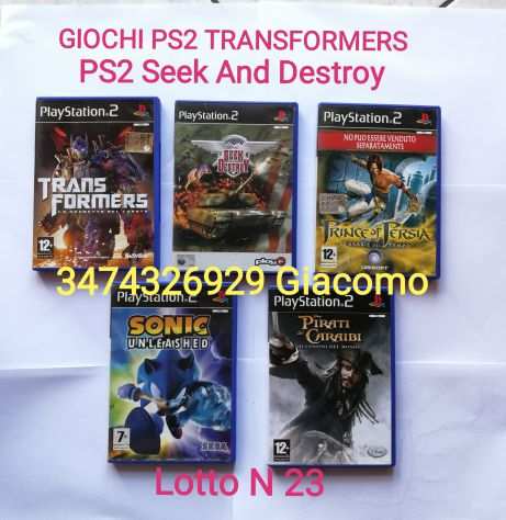 GIOCHI PS2 Transformers la vendetta del caduto 1 STAMPA