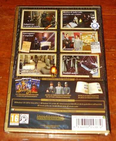 gioco pc sherlock holmes anthology trilogia nuovo sigillato