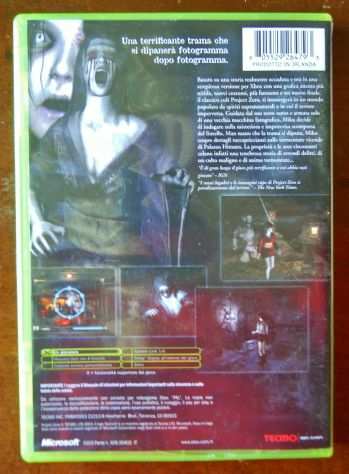 gioco project zero microsoft xbox horror raro da collezione