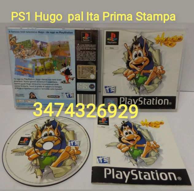 Gioco PS1 HUGO 1 STAMPA RARO