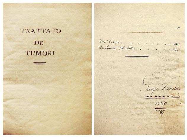 Giorgio Donetti - Trattato dersquo Tumori - 1780